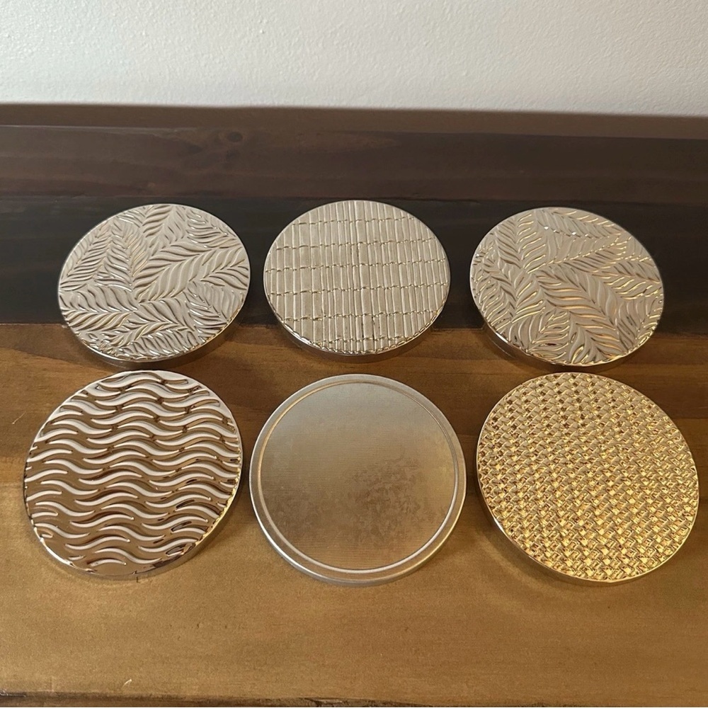 Bath and Body Works Candle Lids Mixed Pattern Replacement Lids Lot of 6
